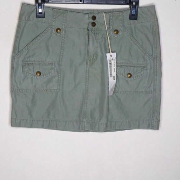 NWT Izzue Sage Green Casual Denim Mini Skirt - Picture 1 of 7